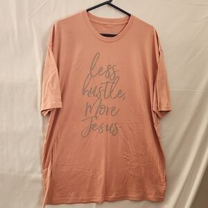 ⭐️3/$10⭐️Graphic Tee - "Less Hustle, More Jesus"